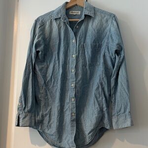 Madewell single pocket Light Blue Casual Button Down Shirt